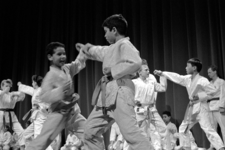 853638 Afbeelding van kinderen tijdens een judo-demonstratie tijdens de manifestatie Kleurrijk Utrecht te Utrecht.